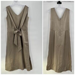 CAARA brown sleeveless belted dress size M
